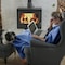 Hastings Home Flannel Fleece Throw Blanket, for Couch, Home Decor, Sofa and Chair, Oversized 60"x70", Infinity Blue 948834BJU - alternate 2